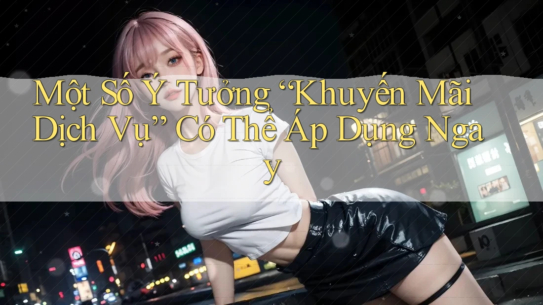 Một Số Ý Tưởng “Khuyến Mãi Dịch Vụ” Có Thể Áp Dụng Ngay Một Số Ý Tưởng “Khuyến Mãi Dịch Vụ” Có Thể Áp Dụng Ngay