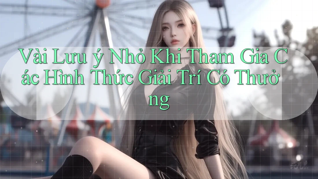 Vài Lưu ý Nhỏ Khi Tham Gia Các Hình Thức Giải Trí Có Thưởng Vài Lưu ý Nhỏ Khi Tham Gia Các Hình Thức Giải Trí Có Thưởng